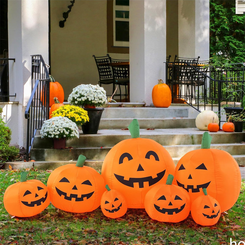 The Holiday Aisle® Halloween Inflatables Decorations Pumpkin Wayfair